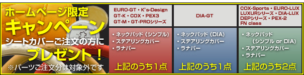 ホームページ限定キャンペーン