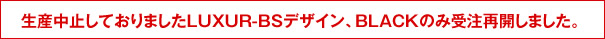 LUXUR-BSデザインは現在生産中止とさせて頂いております。