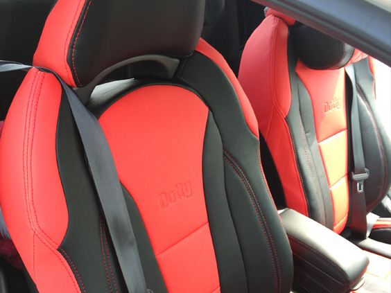 CR-Z-Dotty-Custom特注デザインシートカバー - レザーシートカバーの 